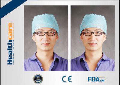 China Medical Blue Disposable Head Cap Nonwoven Doctor Cap With Elastic Back And Floral for sale