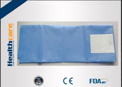 China Blue SMS Sterile Surgical Drapes Latex Free With Collection Pouch And Hole for sale