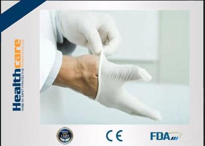 China 5 Mil Disposable Medical Latex Gloves weiße glatte Oberfläche FDA-gebilligt zu verkaufen