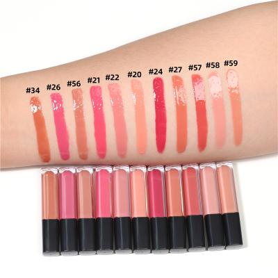 China Hot Selling OEM Lip Gloss Lip Gloss Sunscreen RTS18 Nude Wholesale Custom Logo Cruelty Free Lip Gloss for sale