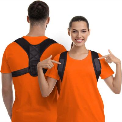 China Unisex Adults Shoulder Posture Brace Back Brace Kyphosis Straightener Adjustable Upper Posture Corrector for sale