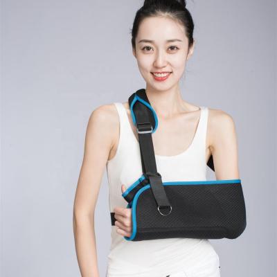 China Breathable Adjustable Soft Breathable Pocket Arm Sling With Posture Belt Arm Elbow Arm Immobilizer Orthopedic Sling for sale