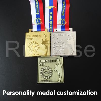 China Customized individual metal medals, custom-made honour medals for martial arts competitions, gold silver bronze medal for sale