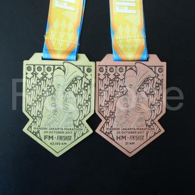 China Indonesia city running competition medal customization, production of Marathon Medal of Honor, antique bronze medal for sale