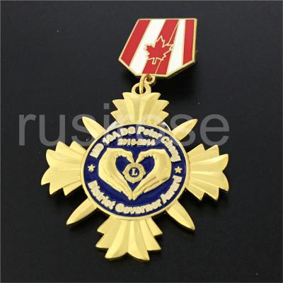 China Personalized custom charity organization honorary medal, charity group personality badge for sale