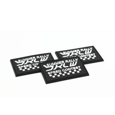 China Viable Sew On Custom Private Embossed 3D Mark PVC Soft Rubber Patch Labels for sale