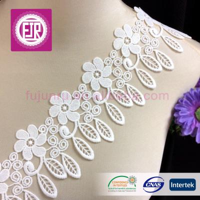 China Sustainable 8cm Wide Venice Lace Trim, Fringe Lace Trim, Lace Trim For Hijab for sale