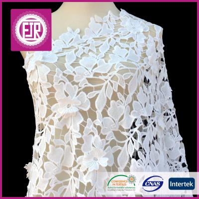 China Chemical Viable Lace Fabric 3d Flower Lace Fabric Lace Fabric For Lady Dresses for sale