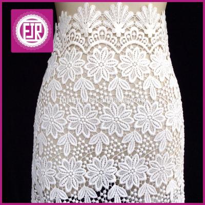 China Beautiful Viable Floral Lady Dress Lace Fabric China Factory Lace Fabric Border Lace Fabric for sale