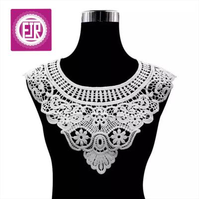 China Sustainable round shape lace collar, polyester lace collar, vintage style lace collar for tops for sale