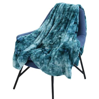 China High Practicality Tie Dye Plush Throw Antistatic Super Soft Flannel Fleece Thick Blanket for sale