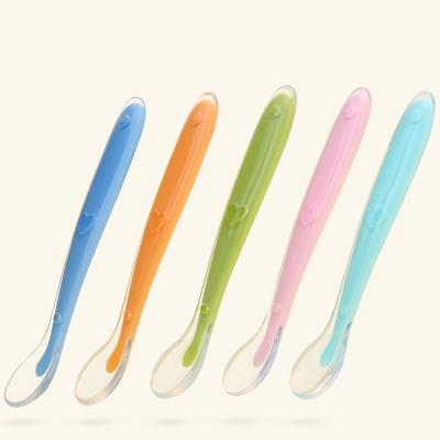 China Food Grade Viable Wholesale Silicone Baby Spoon Infant Training Spoon for sale