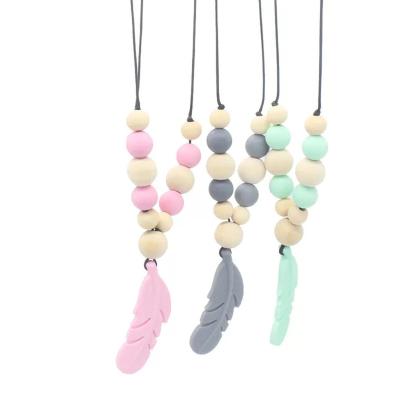 China Hot Selling Silicone Food Grade Silicone Teething Beads Jewelry Food Grade Silicone Baby Teething Necklace for sale