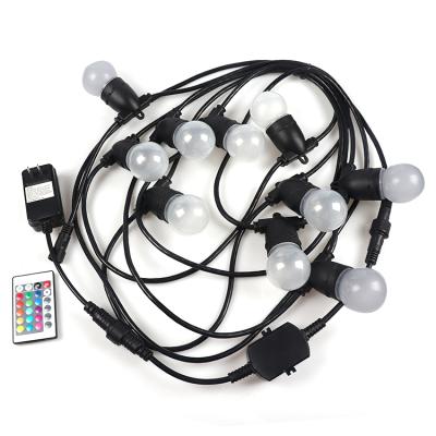 China Outdoor Waterproof Garden Party String Lights Decorative Ball Powered Christmas RGB Led String Lights for sale