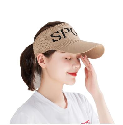 China Custom Wholesale Cheap Foldable Character Sports Sun Visor Summer Outside Peaked Hat Women UV Men Unisex Adjustable Travel Hats for sale