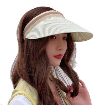 China Wholesale Women's Girls Custom Straw Sun Visor Hats Summer Sunshade Sunshade Straw Children Hat for sale