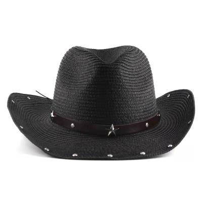 China Custom Wholesale Custom Hat Unisex Cool Cowboy Sun Hat Men Character Fashion Straw Hat Outdoor Manufacturing for sale