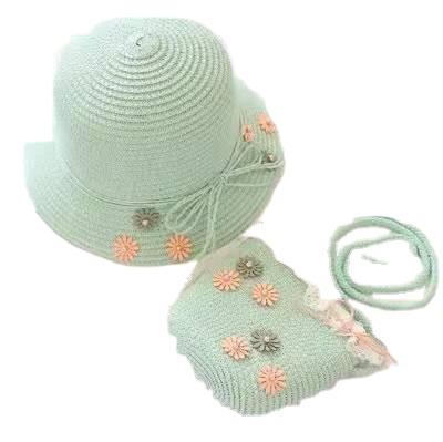 China Wholesale custom made travel straw hat girlsout character cute kids hat sun hat for baby kids hat for sale