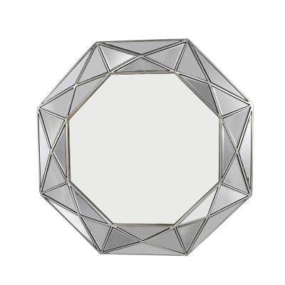 China Art Deco Best Sell European Style Hexagon Art Mirror Gold Frame Spliced ​​Mirror For Home Hotel Store Decoration for sale