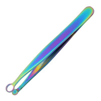 China High Quality Stainless Steel Wick Tweezers Stainless Steel Nose Hair Tweezers Head Tweezers In Assorted Colors for sale