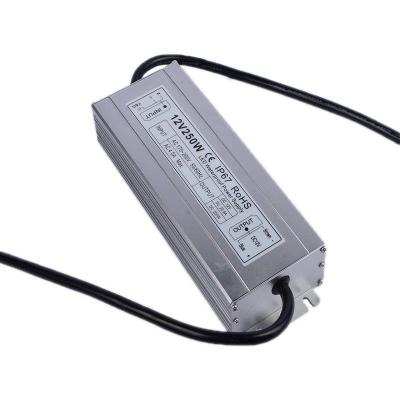 China 24v 250w Slim waterproof power supply IP67 LED transformer Adapter for LED Light for sale