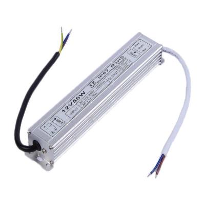 China 24v 50w Slim waterproof power supply IP67 LED transformer Adapter for LED Light for sale