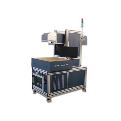 China Large Size Dynamic Laser Marking CO2 3D Fabric Leather Jeans Laser Marking Machine for sale