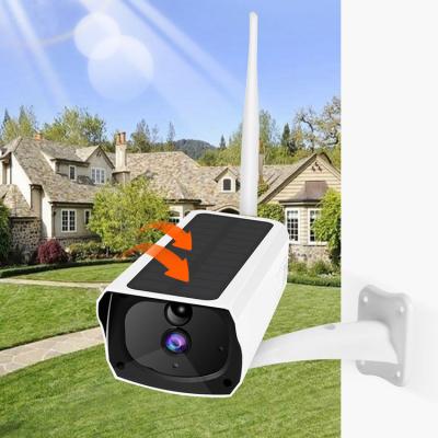 China Human Motion Tracking Night Indoor And Outdoor CCTV Camera HD Solar Daytime Axis Bracket With Sound for sale