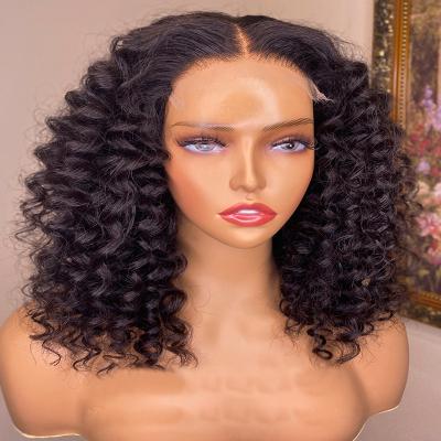 China Spring Curl 5x5 HD Lace Closure Wigs Loose Curly Hair Wigs For Woman 100% Virgin Hair Raw Glueless Lace Wigs for sale