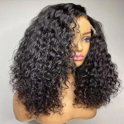 China French Curl 5x5 HD Lace Closure Wigs Curly Wigs Hair For Woman Brazilian Virgin Hair Glueless Lace Front Closure Wigs For Woman for sale