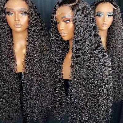 China Curly Human Hair Wigs HD Lace Frontal Closure Wigs Pre Plucked Brazilian Virgin Hair Glueless Lace Front Wigs For Woman for sale