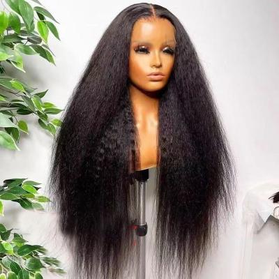 China Straight Kinky Curly Wigs Lace Front Closure Human Hair Wigs Pre Plucked Brazilian Raw Virgin Hair Glueless Frontal Wigs For Woman for sale