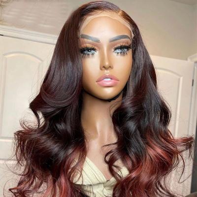 China Natural Wave 5x5 Lace Closure Ombre Wigs Colored Brazilian Virgin Hair Glueless Full Lace Wigs Natural Wave Hair Wigs for sale