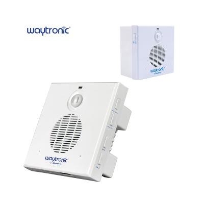 China DC 12V to AC 220V Induction Modern Hallway Reception Volume Adjustable Industrial Wired Doorbell with USB Port for sale