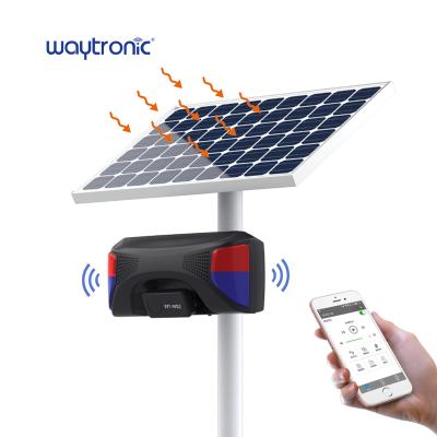 China Wireless BT Solar Panel PIR Motion Sensor Siren Alarm Durable Outdoor Waterproof Motion Sensor Infrared Sound Alarm for sale