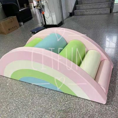 China PVC Toddler Gym Equipment Foam Rainbow Soft Bridge RT-011A for sale