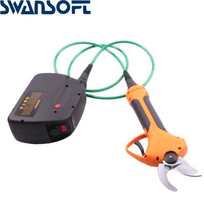 China SWANSOFT Garden Metal Electric Pruner Scissors 4Ah Battery Cutting Pruning Shear For Branch Lithium Tools for sale