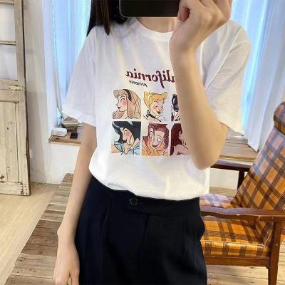 China Hot Selling High Quality Cheap Price Anti-pilling Printed Princess Women T-Shirts for sale