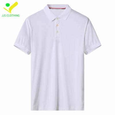 China Anti-wrinkle Wholsale Cotton Polyester Blended White Golf Polo Shirts For Man for sale