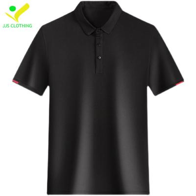 China Hot Selling Anti-wrinkle Man's Black Color Short Sleeve Golf Polo Shirts for sale