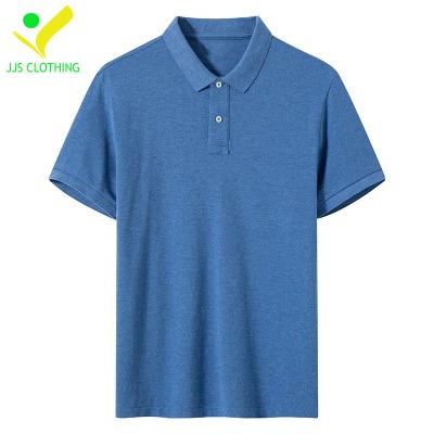 China Anti-Wrinkle New Custom Design 65 Blue Cotton 35 Polyester Short Sleeve Golf Polo Shirt for sale