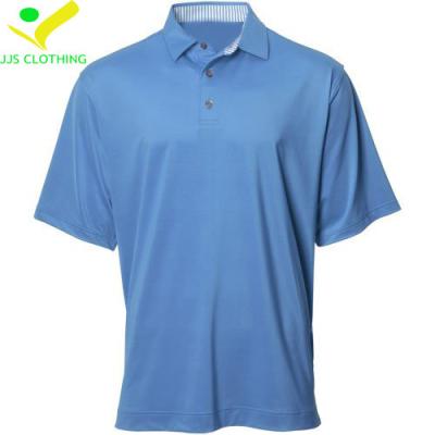 China Anti-Wrinkle Men's Heather Snap Golf Polo Shirt for sale