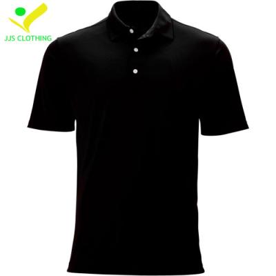 China Anti-wrinkle OEM Branded Black Golf Polo Shirts For Man for sale