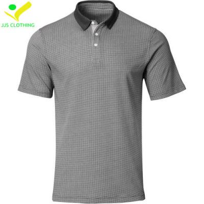 China Anti-wrinkle Mens Polyester Jacquard Quality Polo Shirts for sale