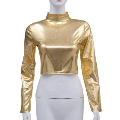 China Sets Sets Long Sleeves Performance Dancewear Stripper Wear Bottle Girl Overalls Shiny Tights for sale