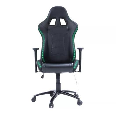 China Adjustable Gaming Chair PU (Height) RGB Leather Gaming Racing Chair Executive Swivel Comfortable Ergonomic Lumbar Support Racing Gaming Chair for sale