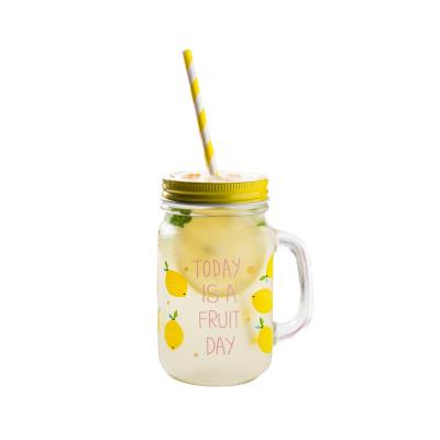 China Freshness Keeping Wholesale 500ml 16oz Glass Drinking Mason Jars With Lids And Straws for sale