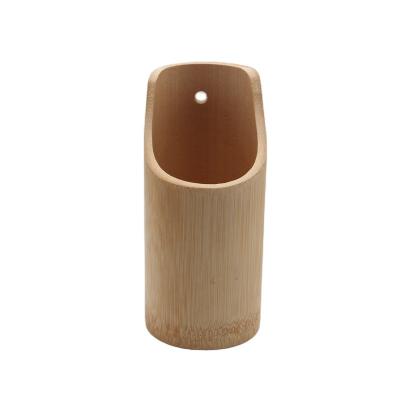 China Bamboo Organizer Storage Pen Holder Stand Pencil Holder Pot Holder Viable Natural Bamboo Utensil Holder for sale