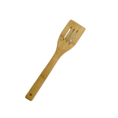 China Wholesale Bamboo Utensils Viable Turner Kitchen Tool Notched Natural Biodegradable Bamboo Wood for sale