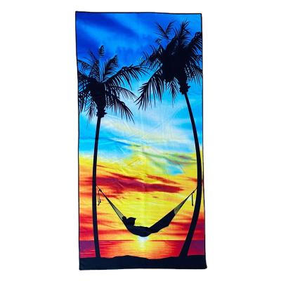 China Hot Sale 70*140cm Microfiber Towel Beach Towel Custom Reactive Printed Wholesale Towel Viable for sale